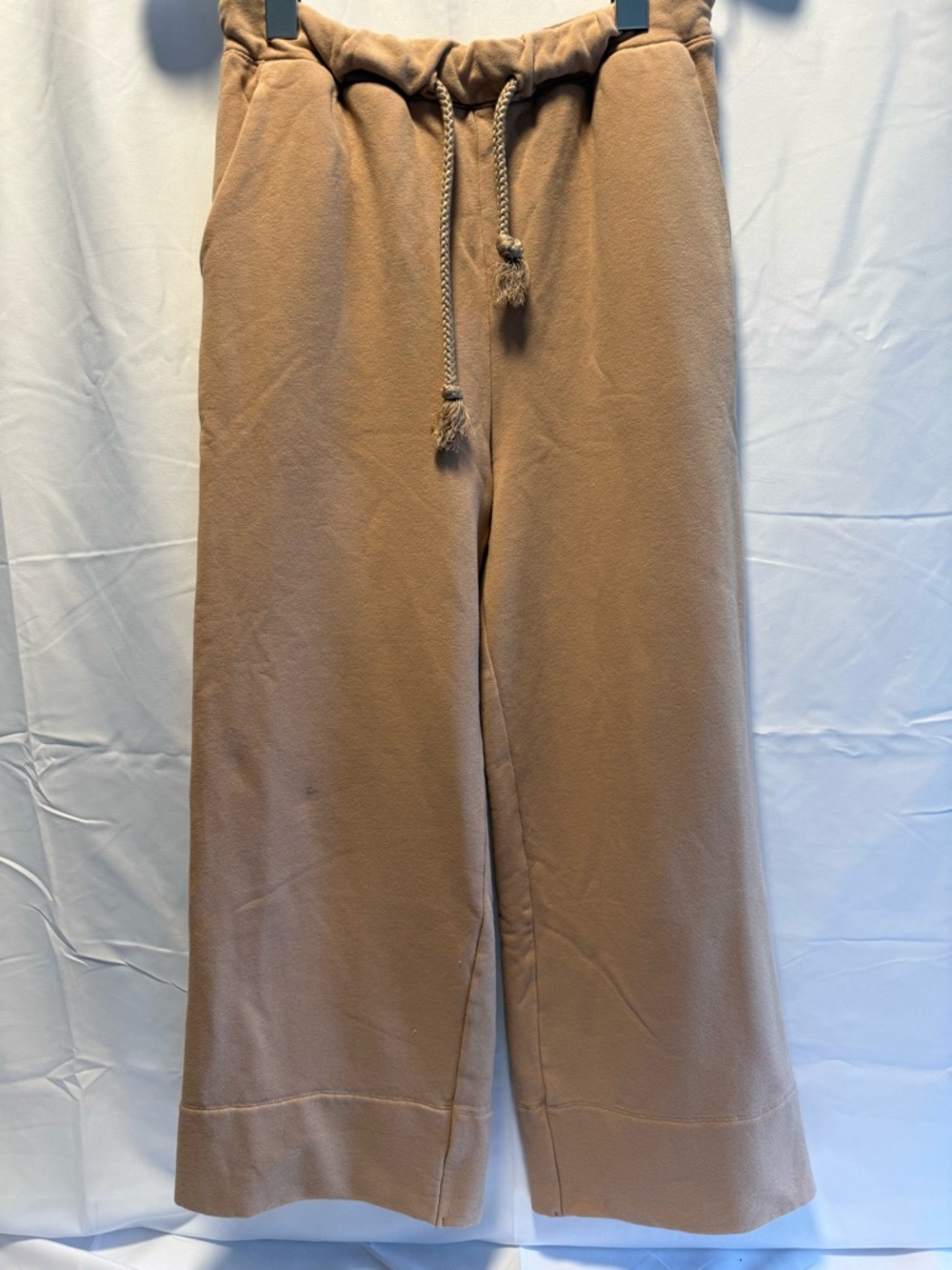 Malene Birger - Cozy Drawstring Wide-Leg Pants in Camel